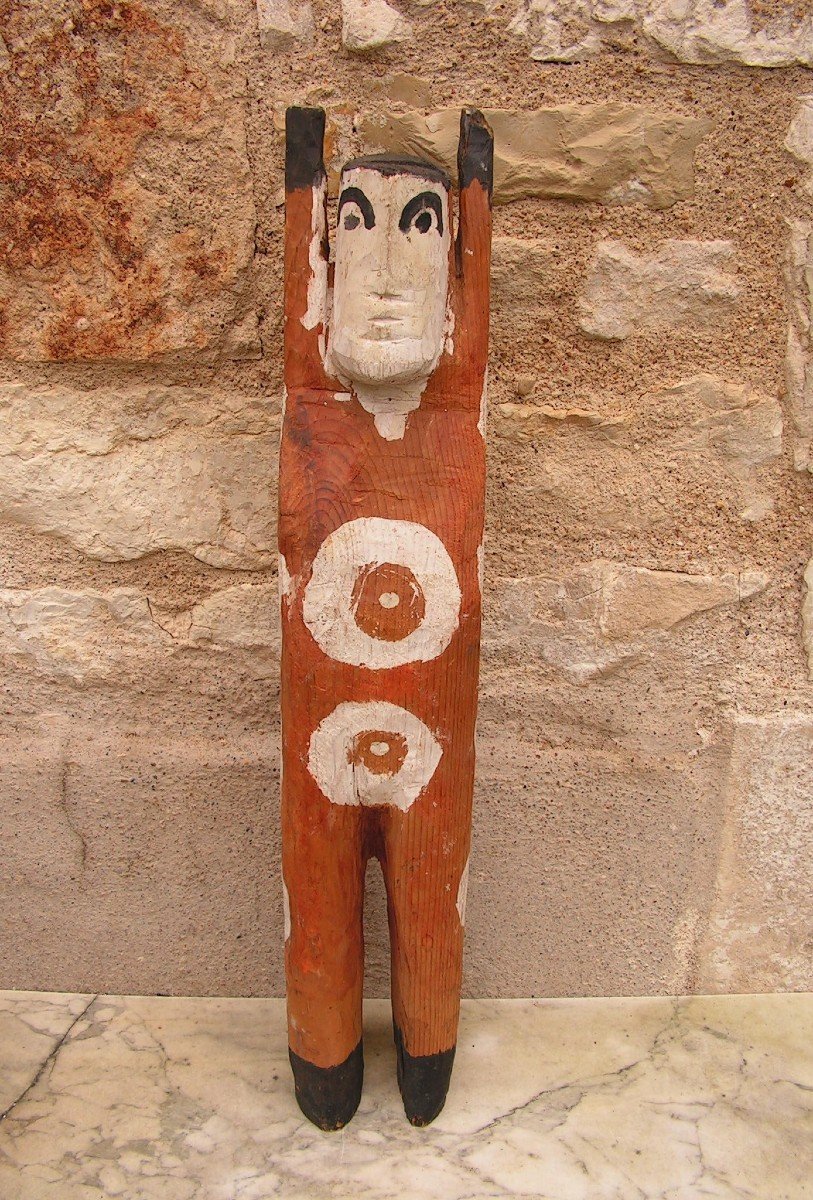 Navajo Art Brut Sculpture Attributed To Charlie Willeto Mid-century
