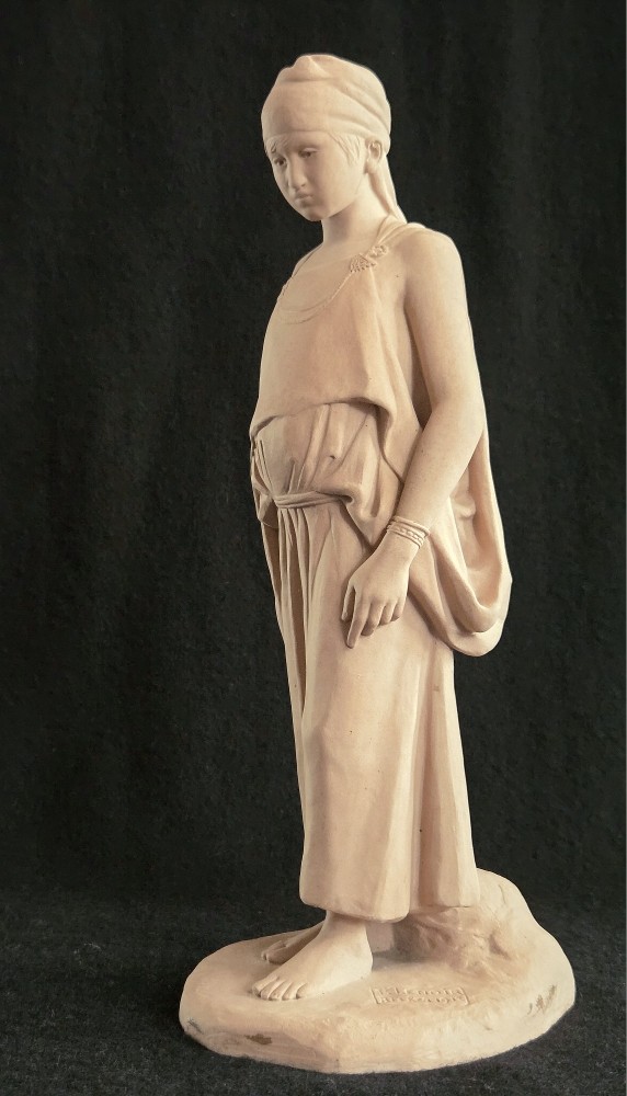 Pierre Charles Lenoir Sèvres Girl From Biskra Orientalist Sandstone Art Deco Henri Robert-photo-2