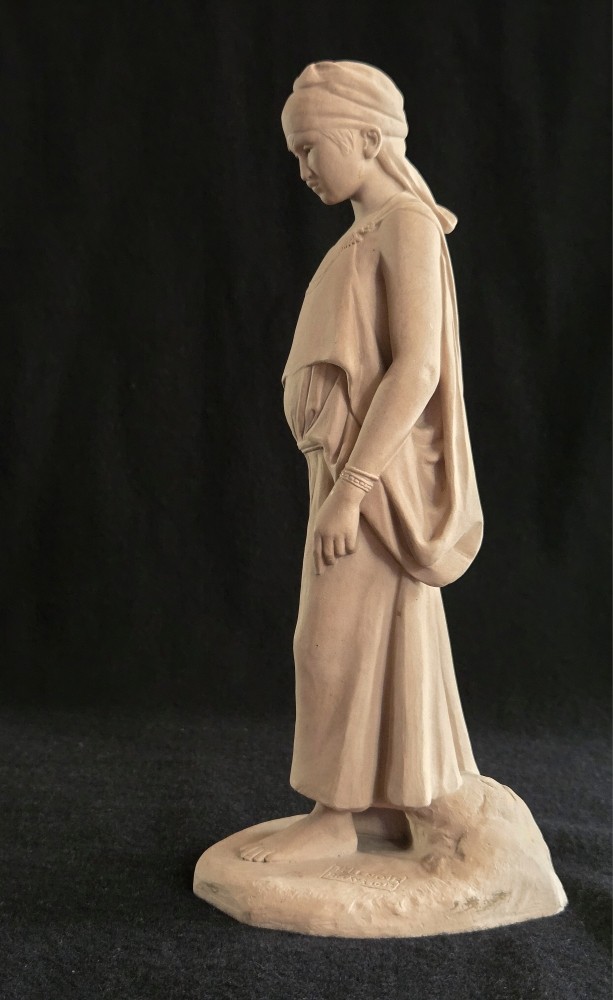 Pierre Charles Lenoir Sèvres Girl From Biskra Orientalist Sandstone Art Deco Henri Robert-photo-1