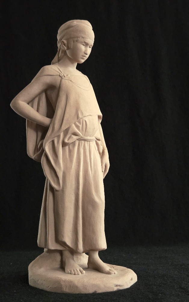 Pierre Charles Lenoir Sèvres Girl From Biskra Orientalist Sandstone Art Deco Henri Robert