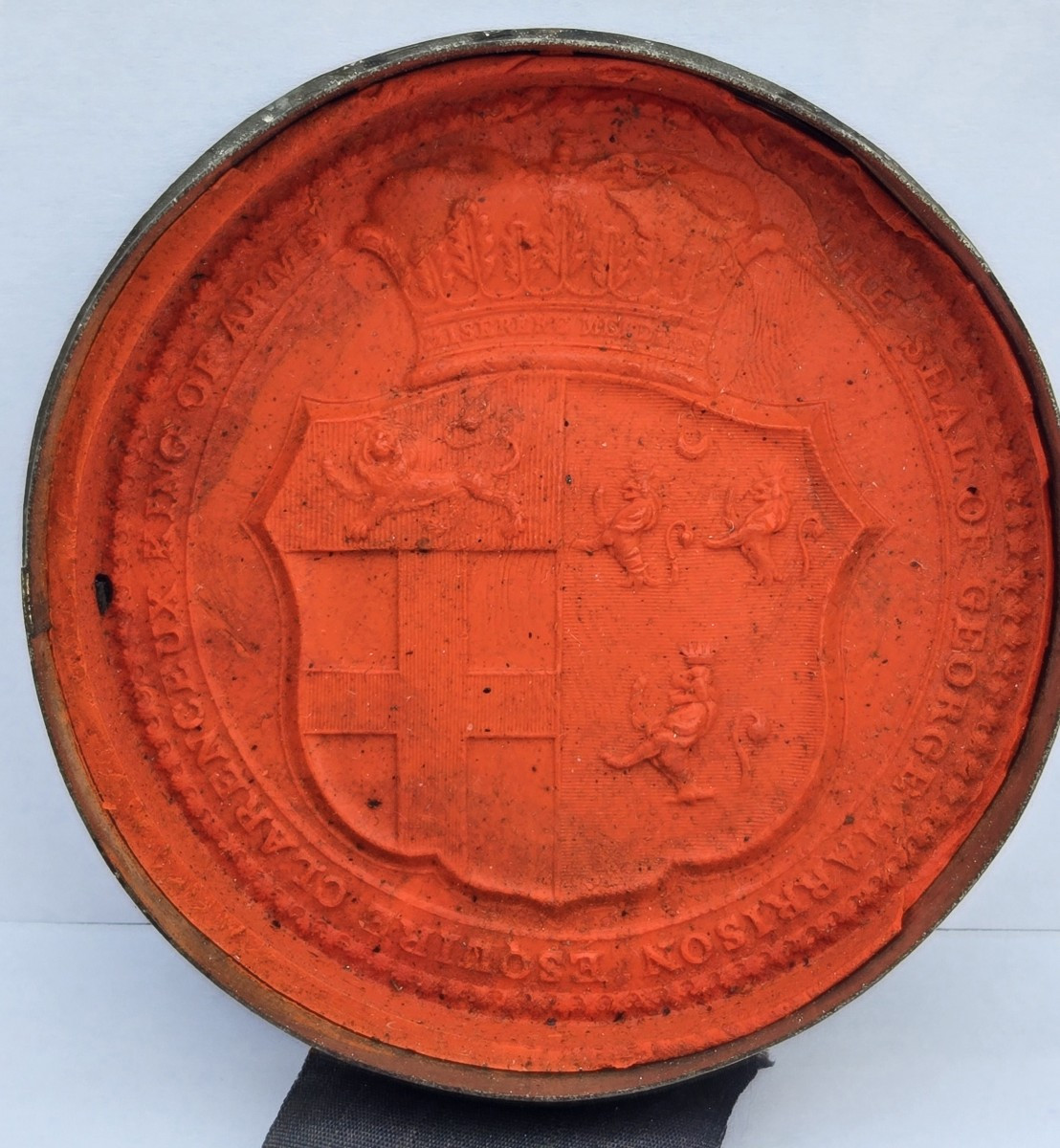 George Harrison Clarenceux King Of Arms Wax Stamp Or Seal
