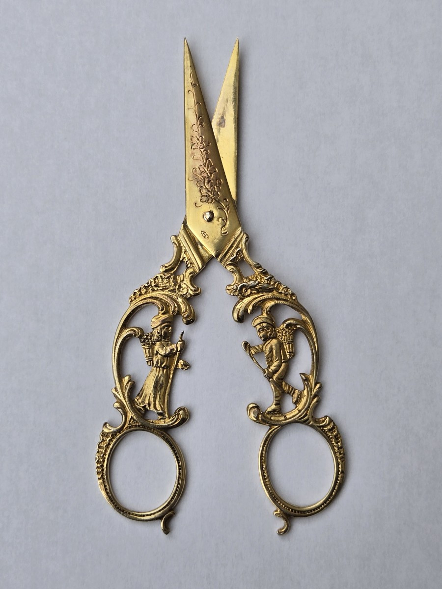 Pair Of Silver-gilt Grape Scissors, Johann S. Kurtz & C° Hanau, Germany -photo-2
