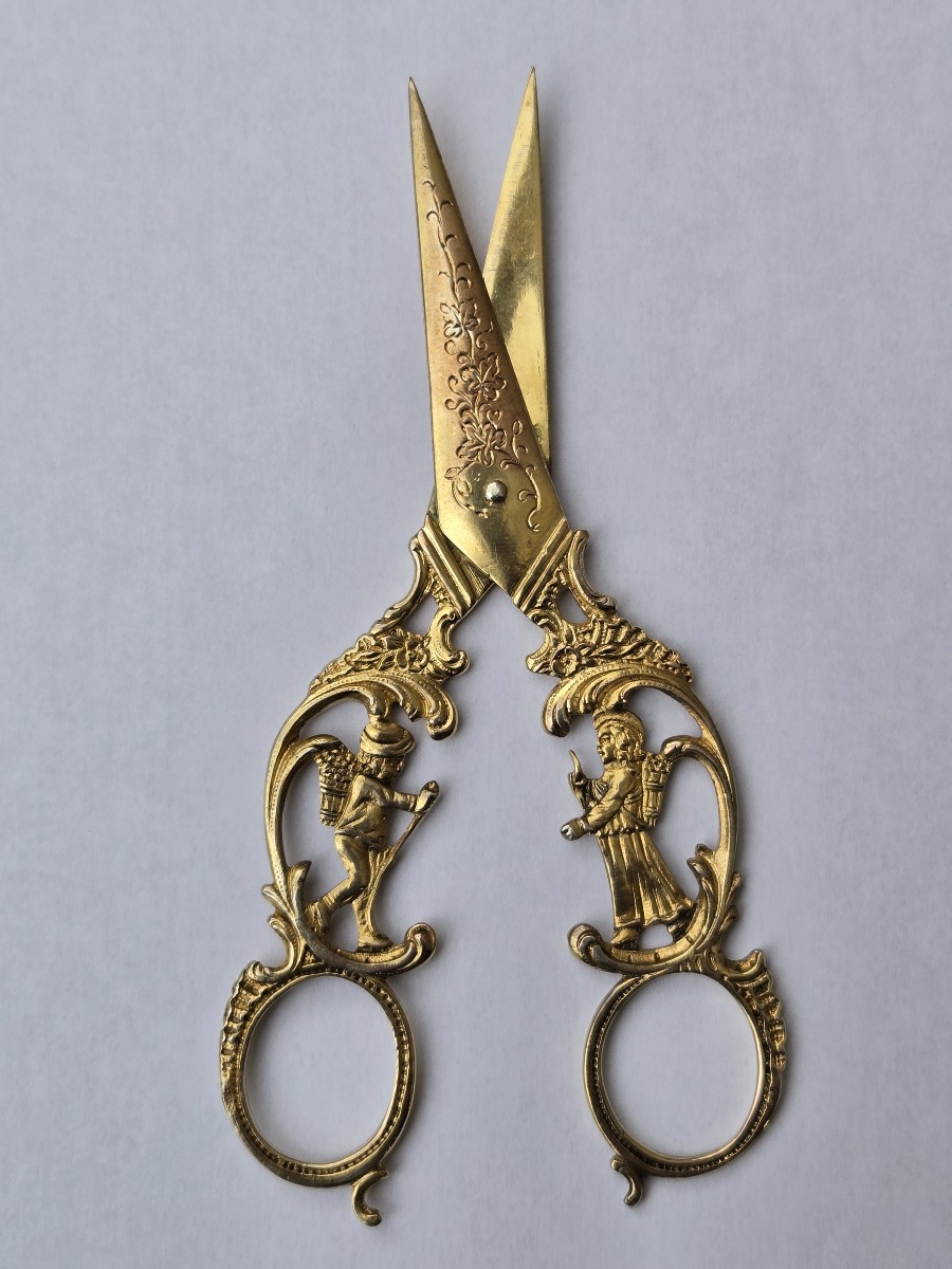 Pair Of Silver-gilt Grape Scissors, Johann S. Kurtz & C° Hanau, Germany -photo-1
