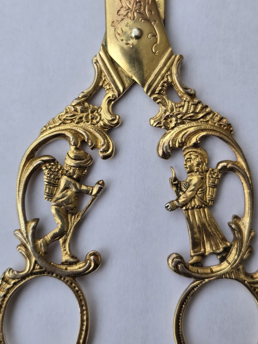 Pair Of Silver-gilt Grape Scissors, Johann S. Kurtz & C° Hanau, Germany -photo-2