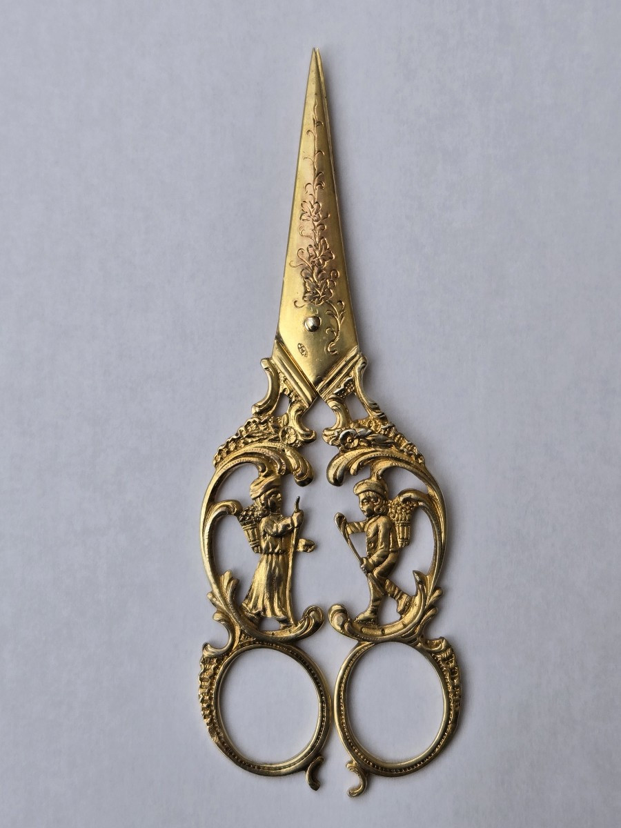 Pair Of Silver-gilt Grape Scissors, Johann S. Kurtz & C° Hanau, Germany -photo-3