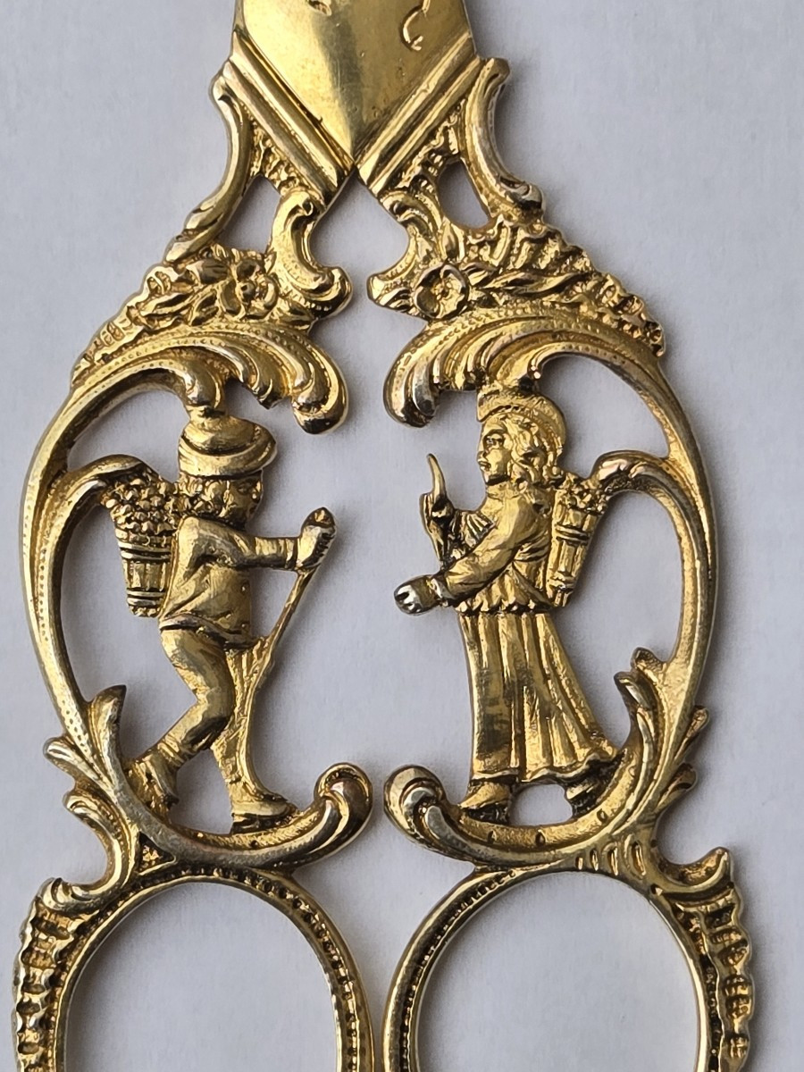 Pair Of Silver-gilt Grape Scissors, Johann S. Kurtz & C° Hanau, Germany 