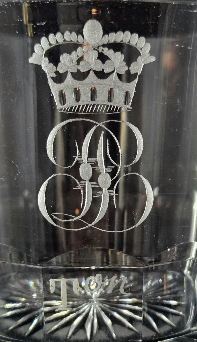 King Louis Philippe Glass Cooler Trianon Versailles Baccarat-photo-2