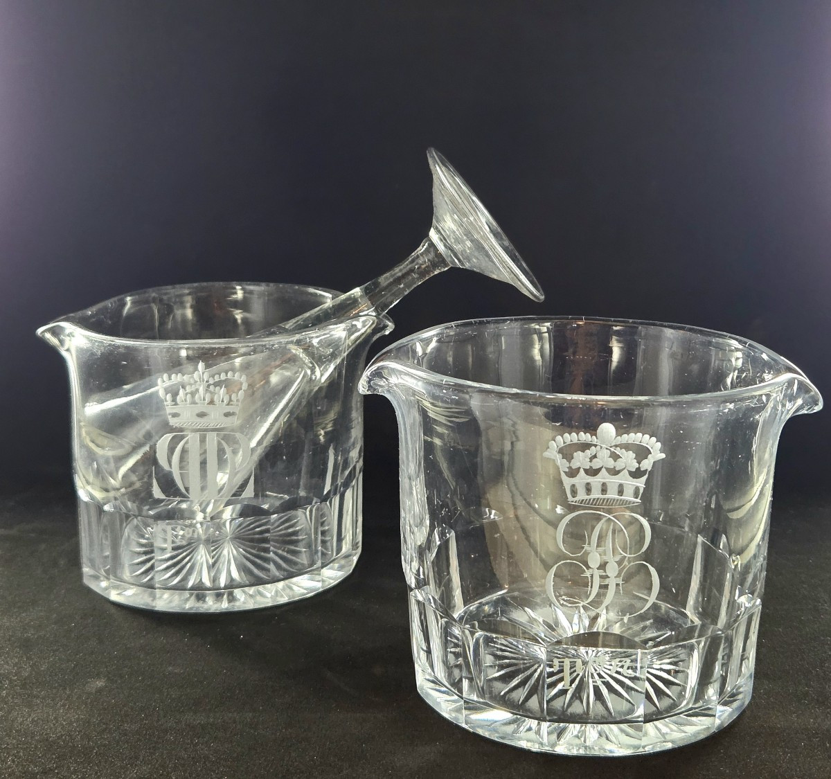 King Louis Philippe Glass Cooler Trianon Versailles Baccarat-photo-4