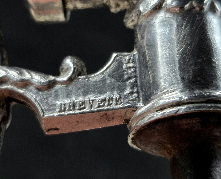 Deleuze Corkscrew, Champagne Siphon, Solid Silver Dolphin Design, 1829-photo-5