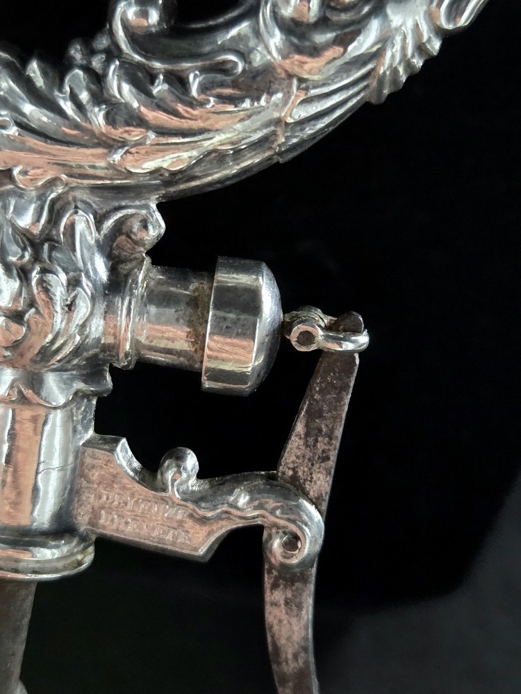 Deleuze Corkscrew, Champagne Siphon, Solid Silver Dolphin Design, 1829-photo-6