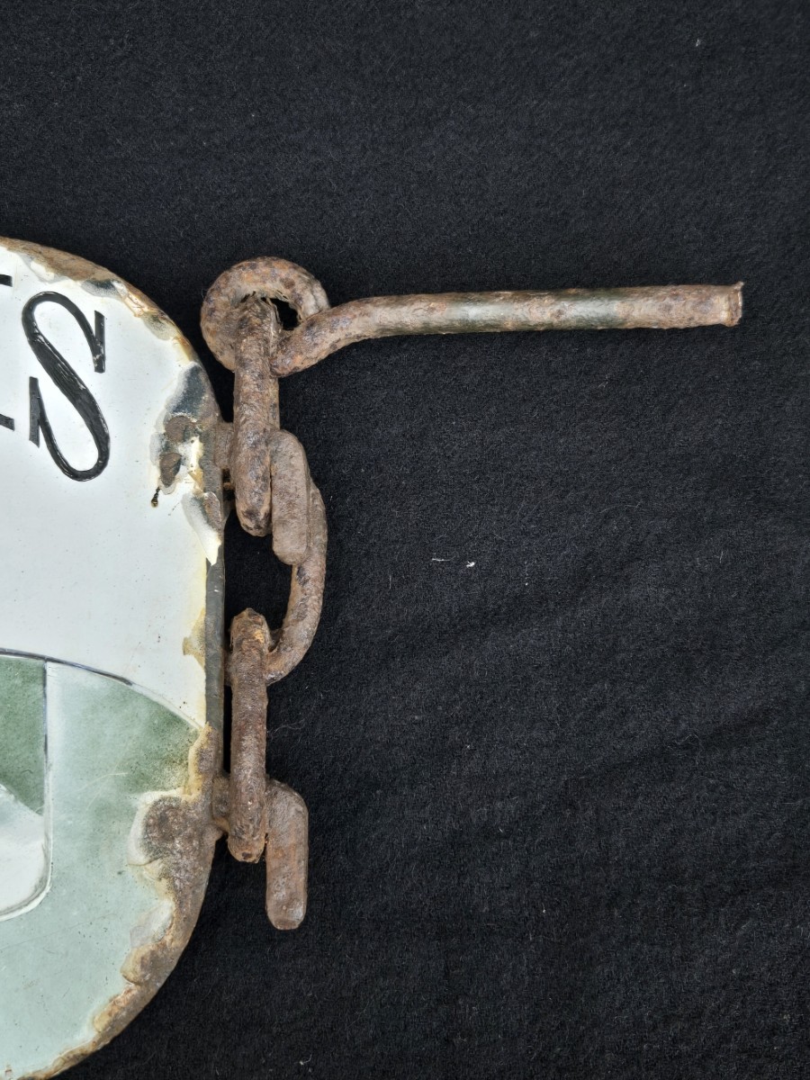 Old Sign, Enamel Plaque: Furnished Rooms For Rent In Gomichon, Rouen-photo-4