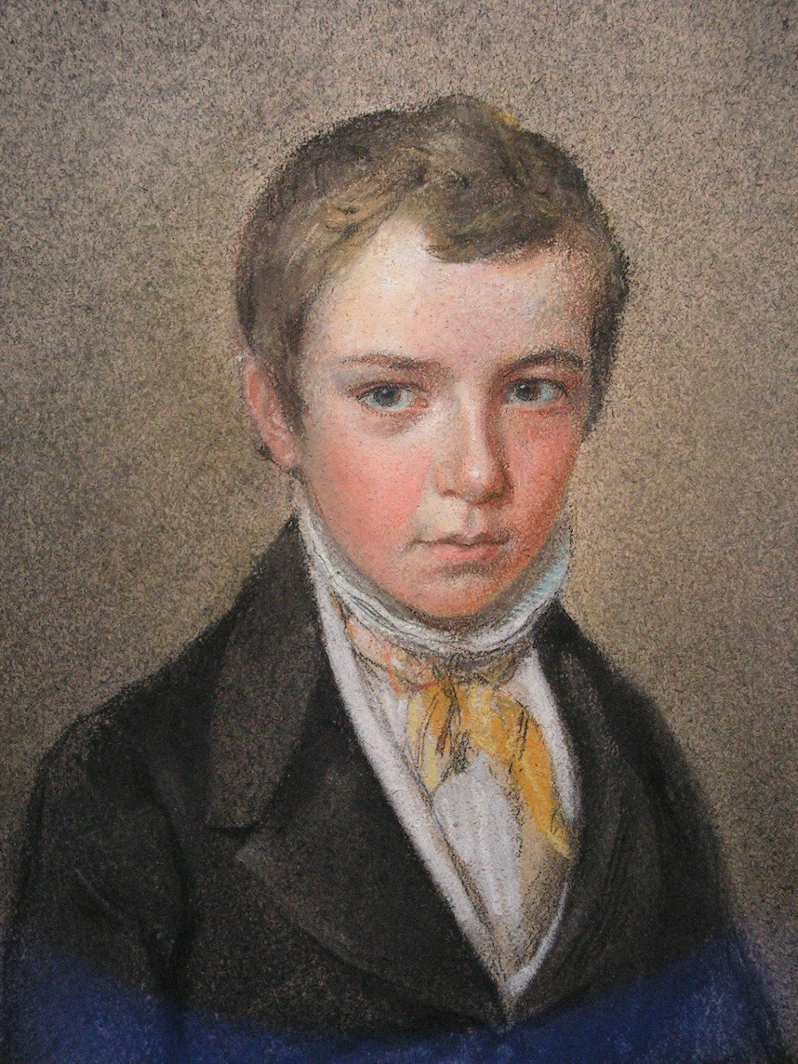 Young Man Pastel XIXth To Frame Drawing