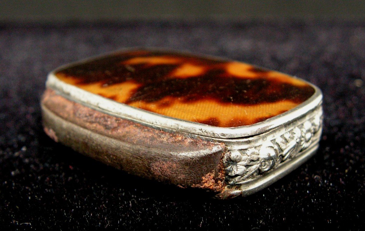 Rare Petit Briquet à Silex Argent écaille époque Restauration 1819 Pyrogène Boite à Feu-photo-2