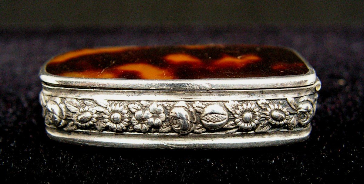 Rare Petit Briquet à Silex Argent écaille époque Restauration 1819 Pyrogène Boite à Feu-photo-4