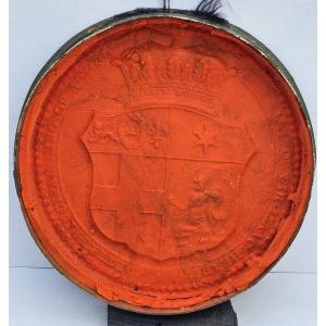 Cachet en cire sceau  Issac Heard XVIII eme jarretière principale Roi d'Armes Angleterre