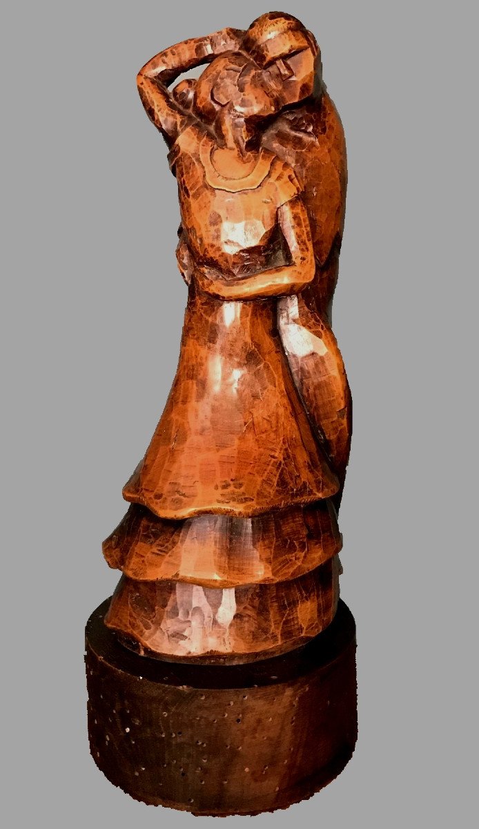 Couple En Bois Sculpté  De Manolo Valiente