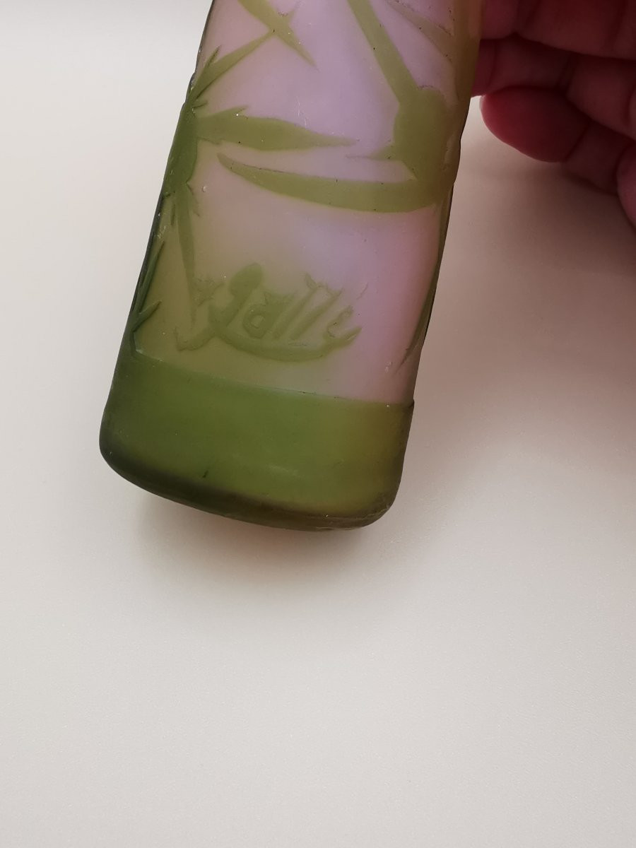 Galle Thistle Vase, Acid‑etched Glass – Art Nouveau (1904–1906)-photo-2