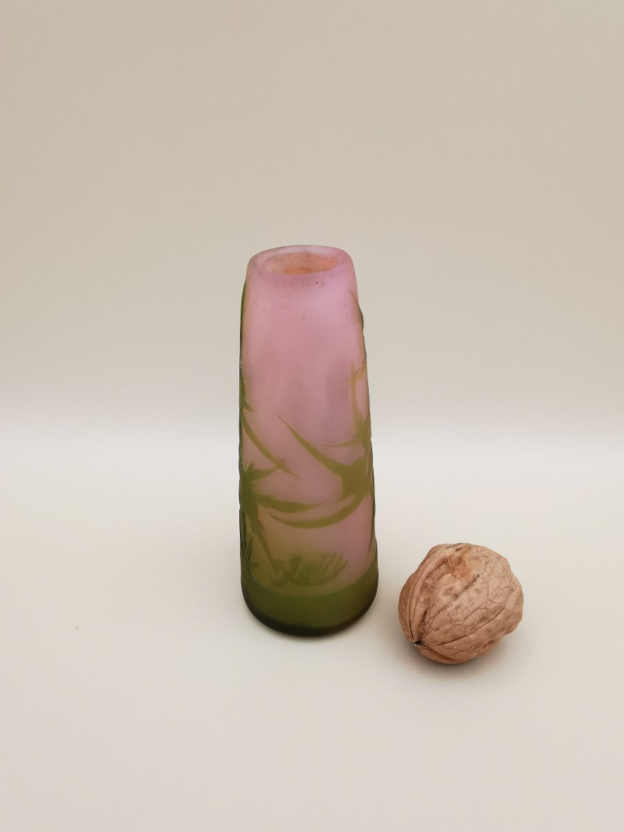 Galle Thistle Vase, Acid‑etched Glass – Art Nouveau (1904–1906)-photo-4