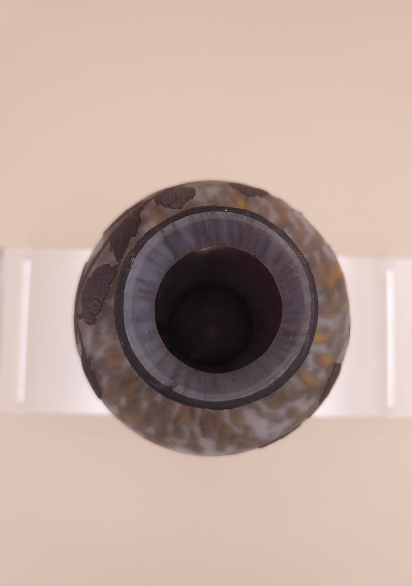 Vase signé Richard, verrerie Loetz, en verre multicouches Art Nouveau-photo-2