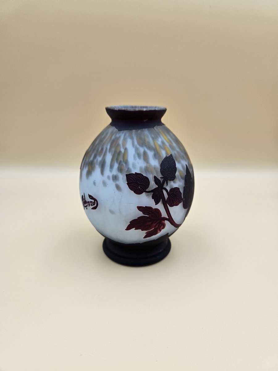 Vase signé Richard, verrerie Loetz, en verre multicouches Art Nouveau-photo-3