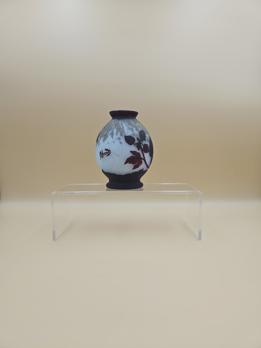 Vase signé Richard, verrerie Loetz, en verre multicouches Art Nouveau-photo-1