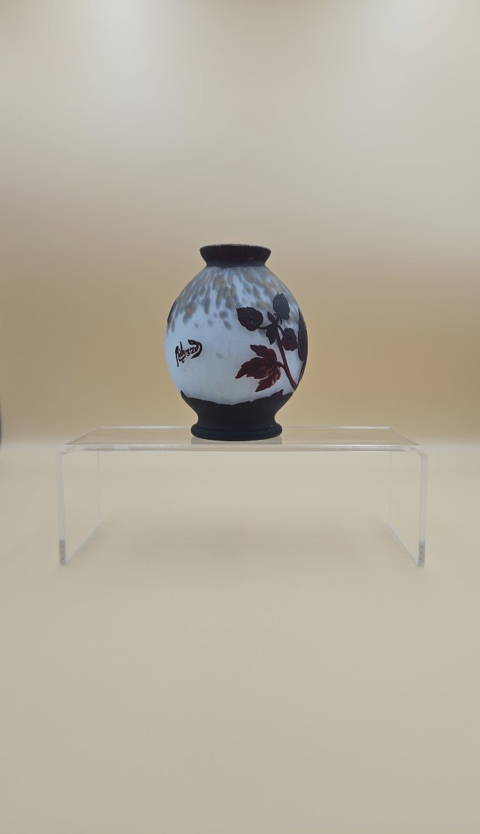 Vase signé Richard, verrerie Loetz, en verre multicouches Art Nouveau-photo-2