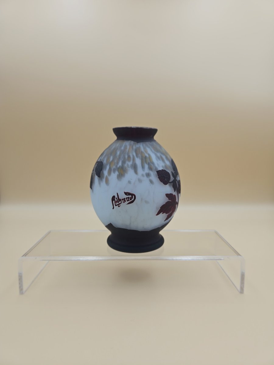 Vase signé Richard, verrerie Loetz, en verre multicouches Art Nouveau-photo-4