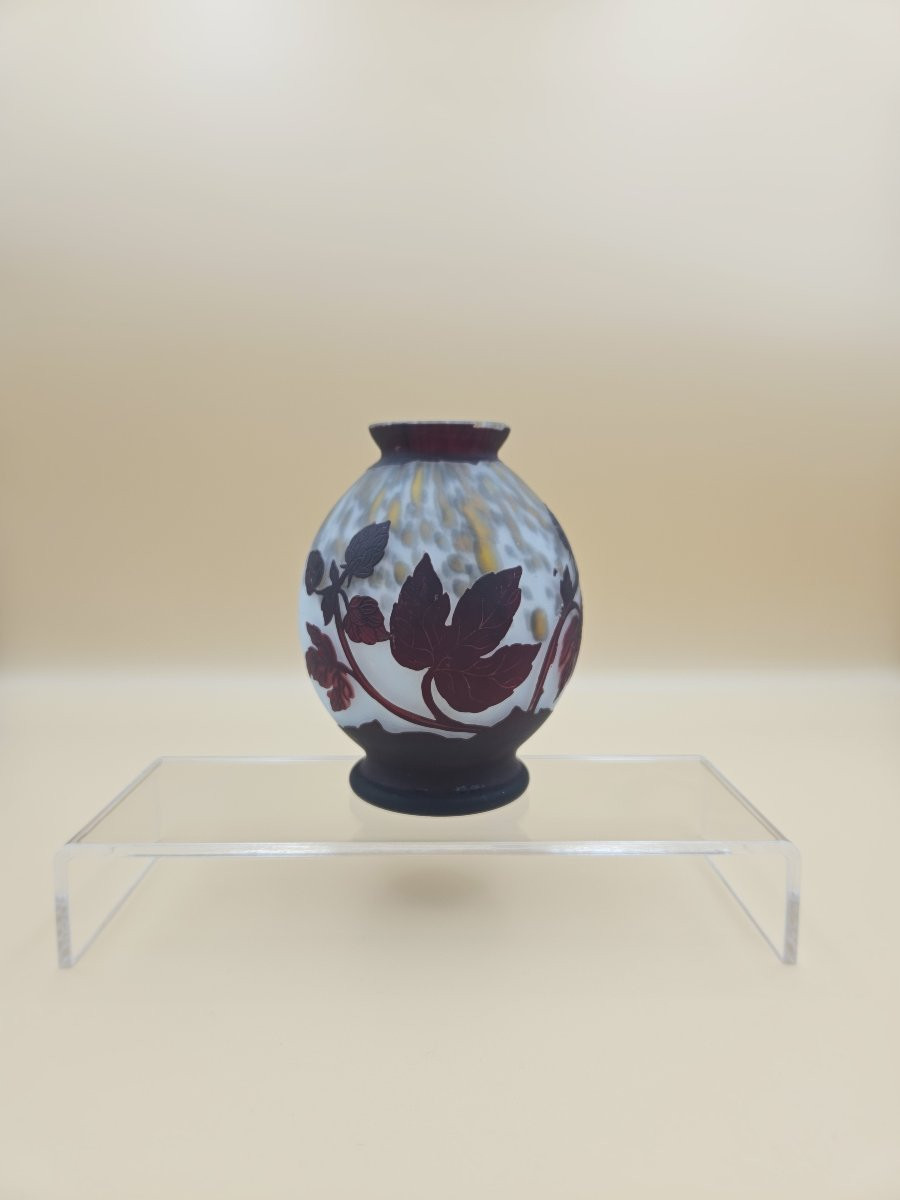 Vase signé Richard, verrerie Loetz, en verre multicouches Art Nouveau-photo-5