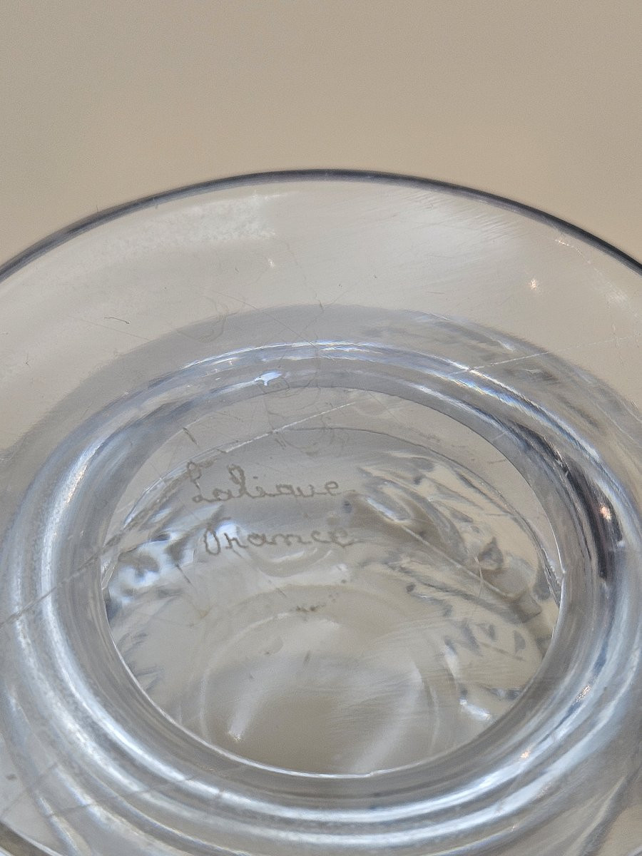 Lalique Pair Of Crystal Vases - Saint Cloud Model-photo-1