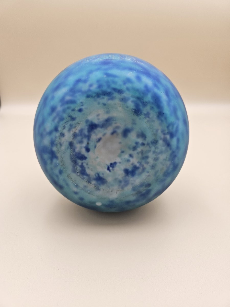 Muller Frères Lunéville - Marmoréen Glass Soliflore Vase - Circa 1925-1930-photo-1