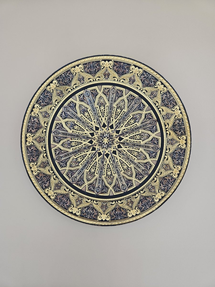 Assiette  Art décoratif espagnol - damasquiné Or 24 carats-photo-1
