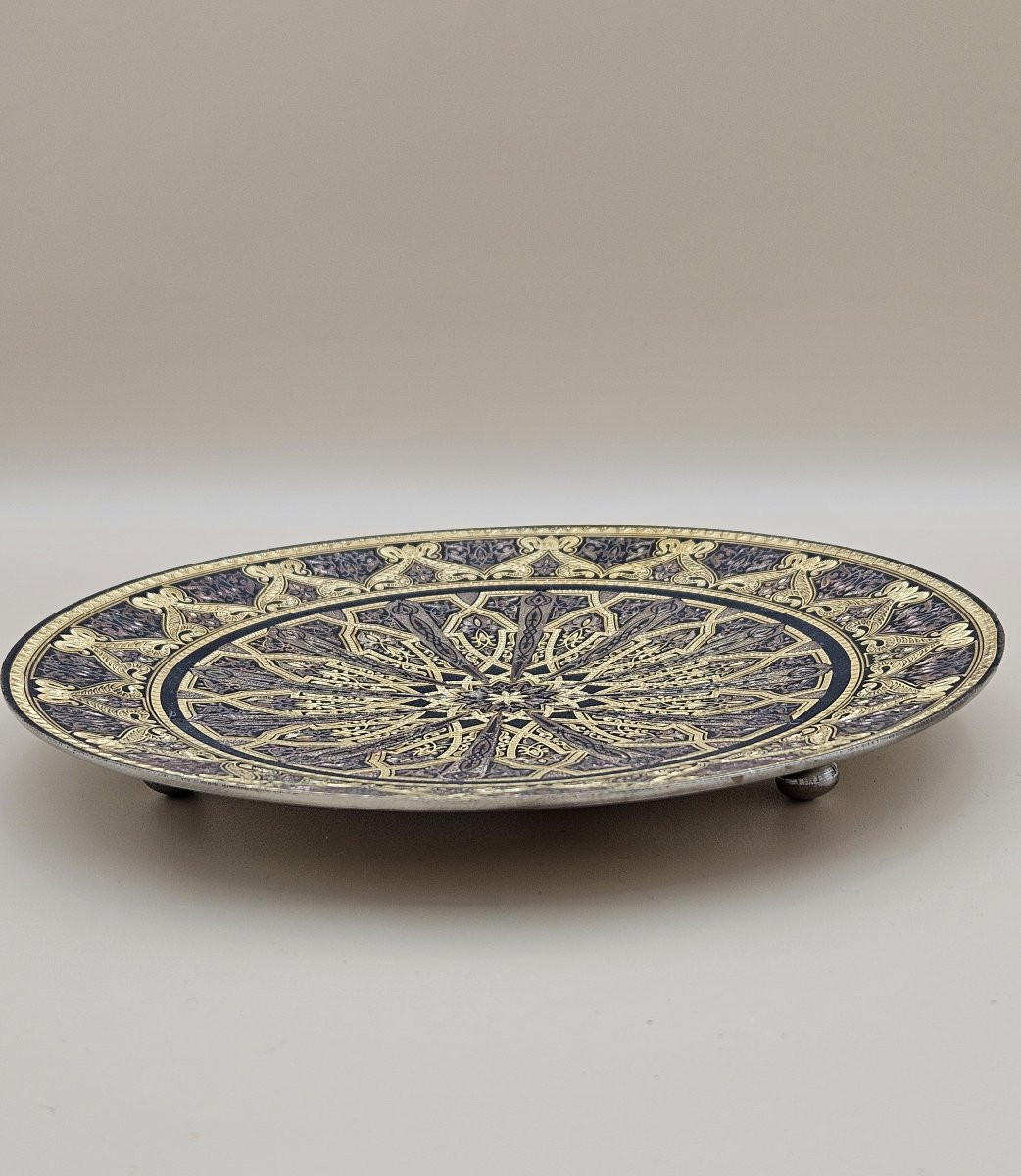 Assiette  Art décoratif espagnol - damasquiné Or 24 carats-photo-4
