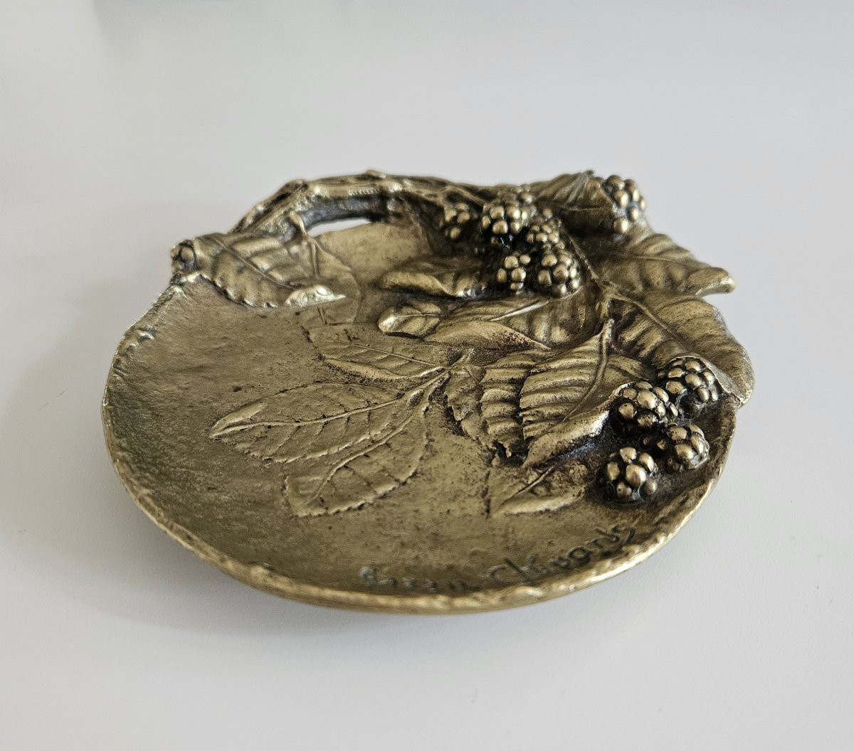 GAZAN CHIPARUS - Coupe vide poche en Bronze doré - Art Déco-photo-3