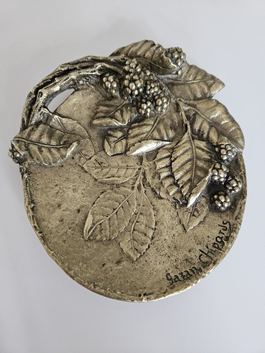 GAZAN CHIPARUS - Coupe vide poche en Bronze doré - Art Déco-photo-2
