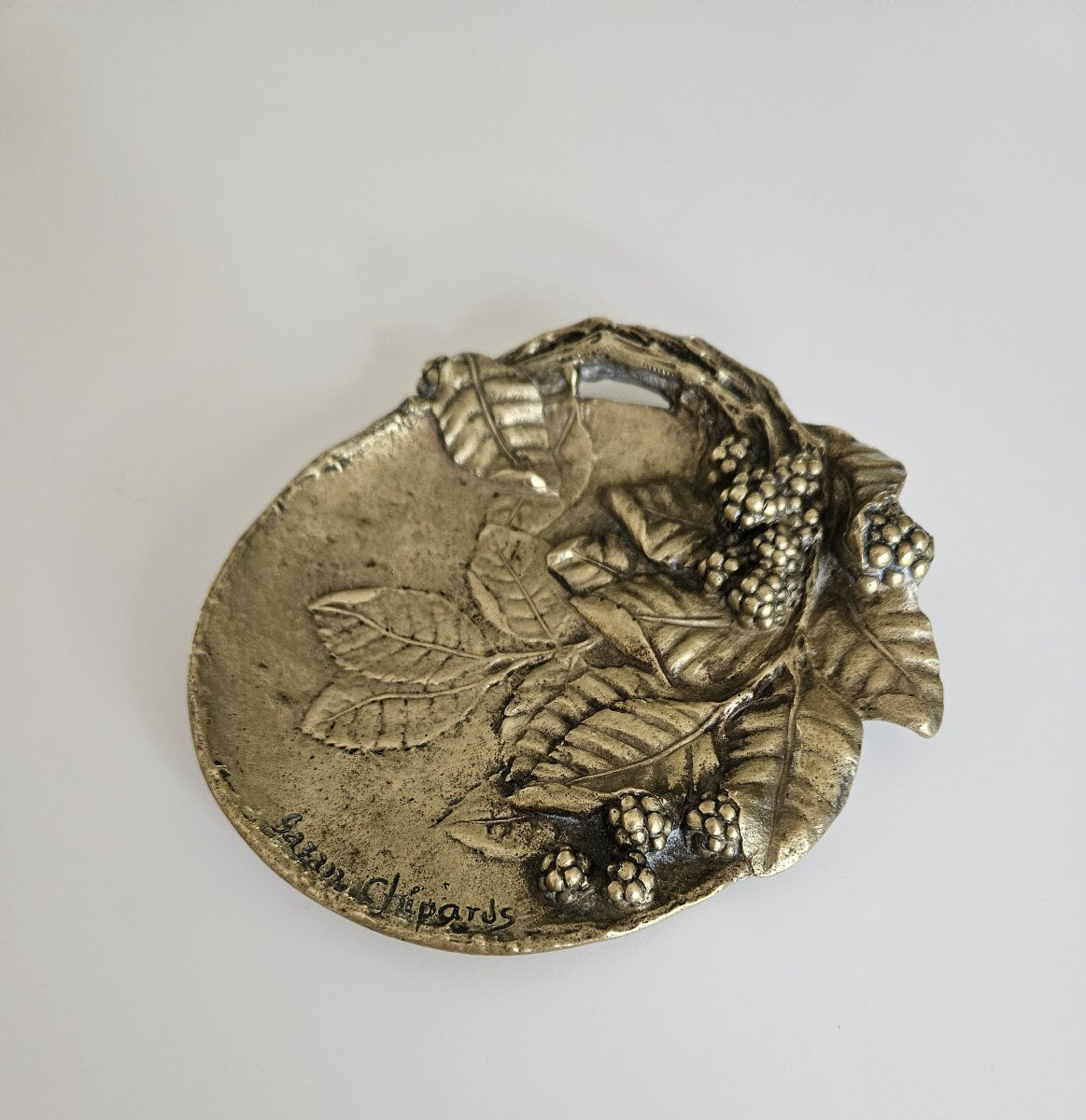 GAZAN CHIPARUS - Coupe vide poche en Bronze doré - Art Déco-photo-4