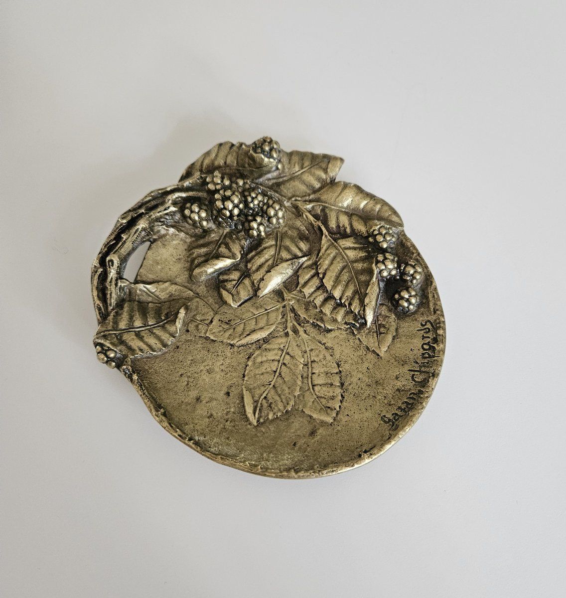 GAZAN CHIPARUS - Coupe vide poche en Bronze doré - Art Déco-photo-5