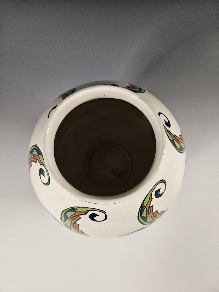 Boch Frères Keramis Vase – Attributed To Charles Catteau (circa 1925–1930)-photo-2