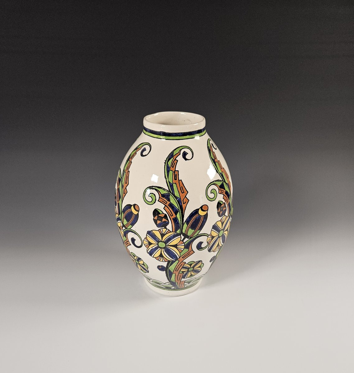Boch Frères Keramis Vase – Attributed To Charles Catteau (circa 1925–1930)-photo-3