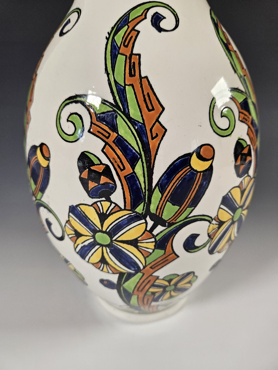 Boch Frères Keramis Vase – Attributed To Charles Catteau (circa 1925–1930)-photo-4