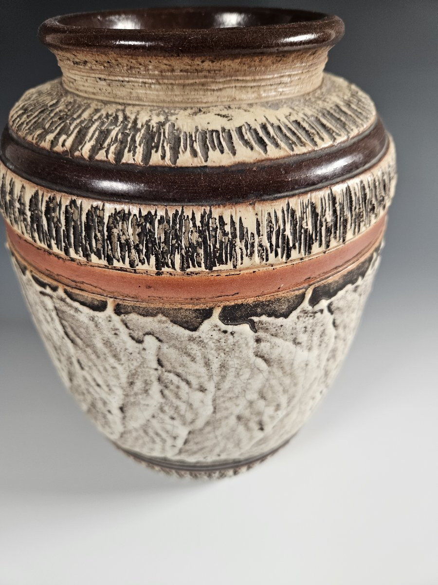 Art Deco Ceramic Vase, Louis Dage-photo-2