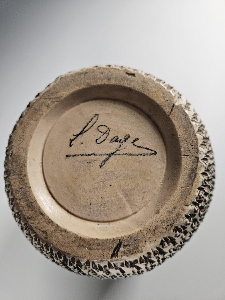 Art Deco Ceramic Vase, Louis Dage-photo-3