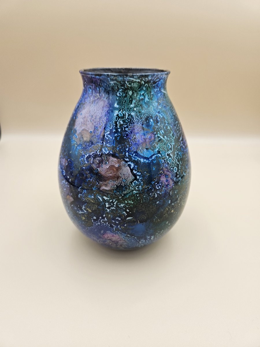 Vase attribué Laque Line - parfait état-photo-2
