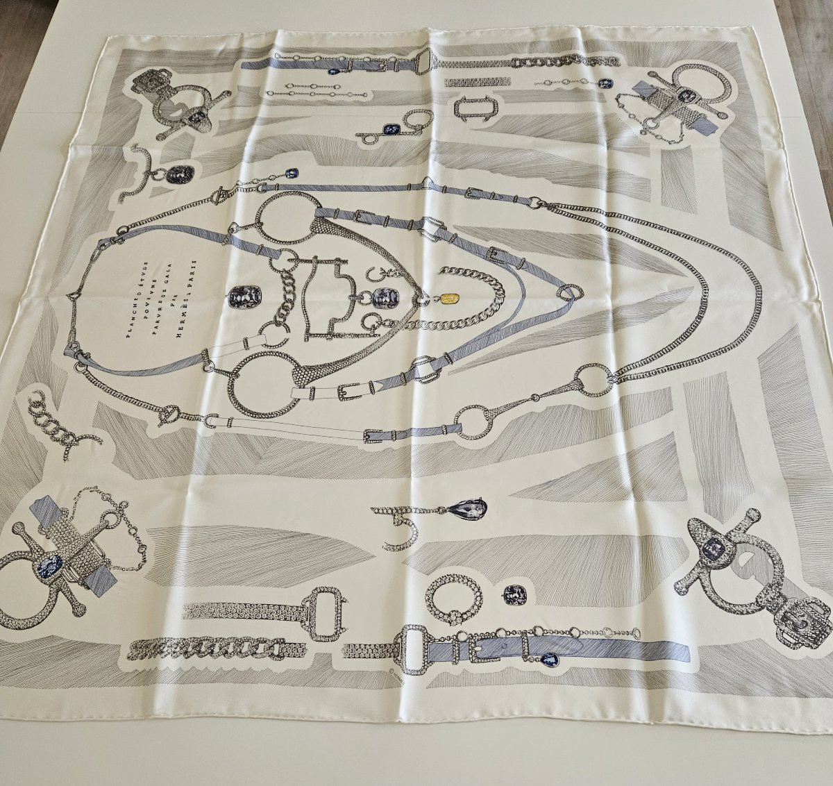 Hermès Silk Scarf Carre - Planche d'Etude Pour Une Parure De Gala-photo-6