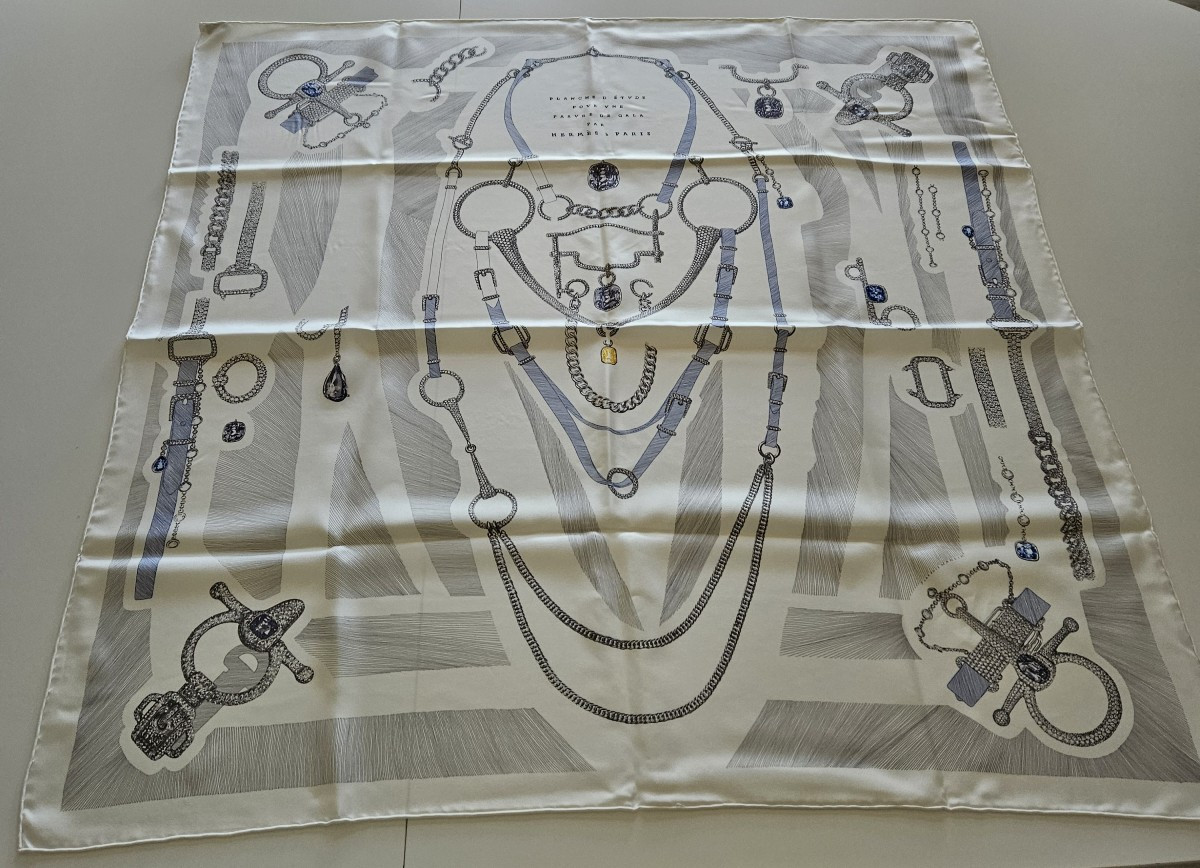 Hermès Silk Scarf Carre - Planche d'Etude Pour Une Parure De Gala-photo-7
