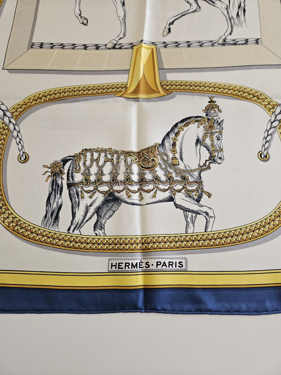 Hermès - Foulard en soie carré 90 - GRAND APPARAT - Jacques EUDEL-photo-3