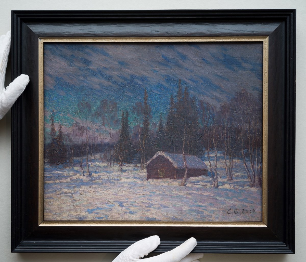Winter Twilight By Cornwall Artist Charles Cardale Luck-photo-2