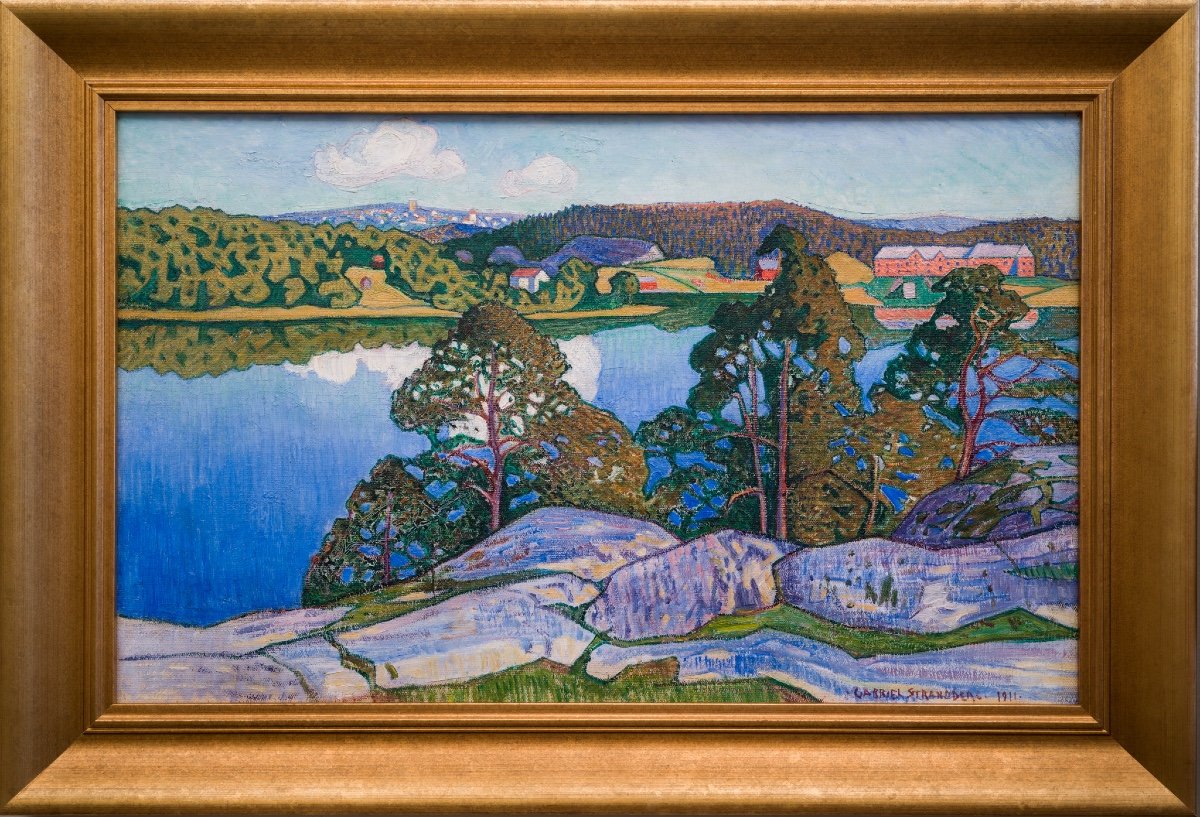 Gabriel Strandberg (1885-1966)  - Landscape From The West Of Norrland, 1911