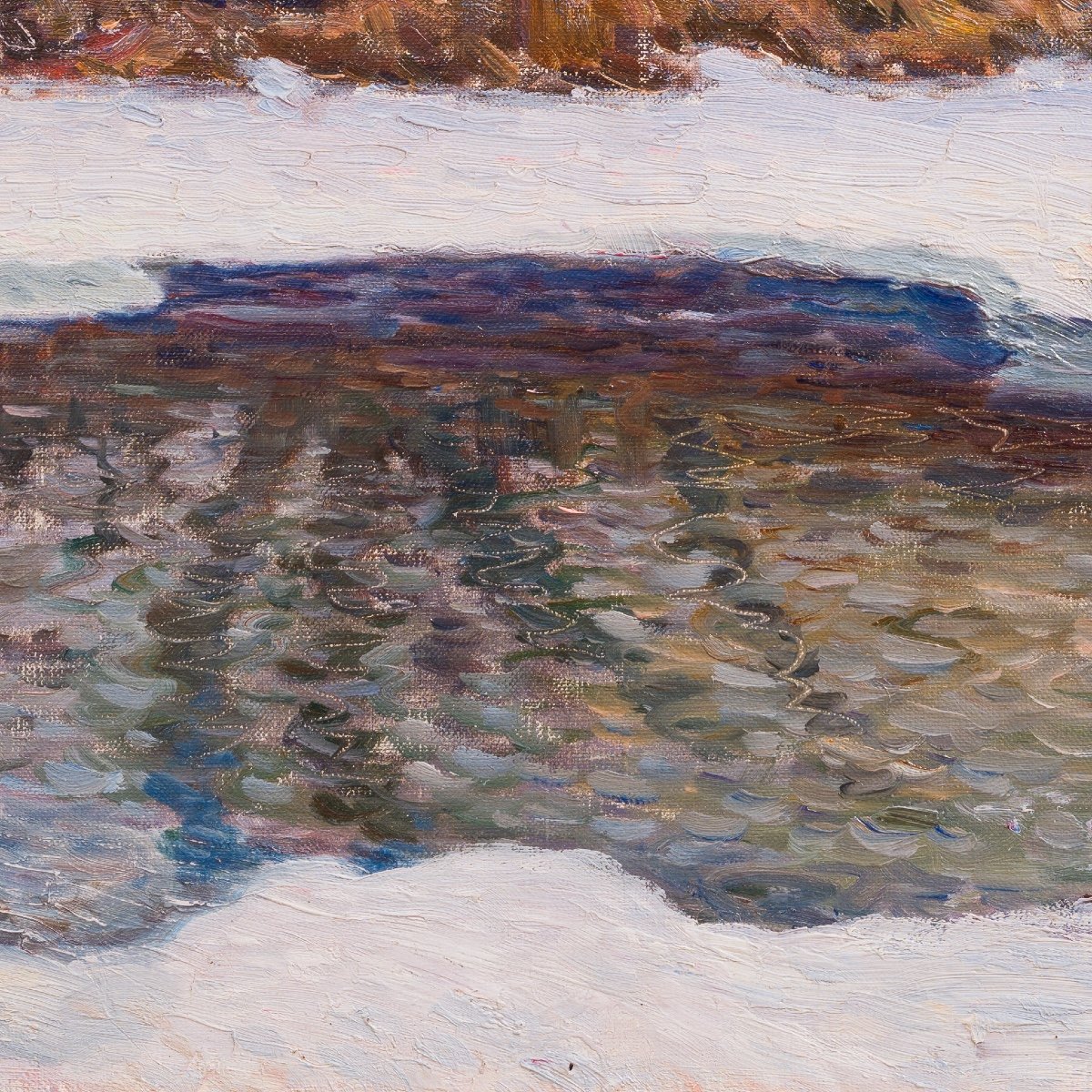 Anton Genberg (1862 - 1939) - The Winter Pond, 1927-photo-3