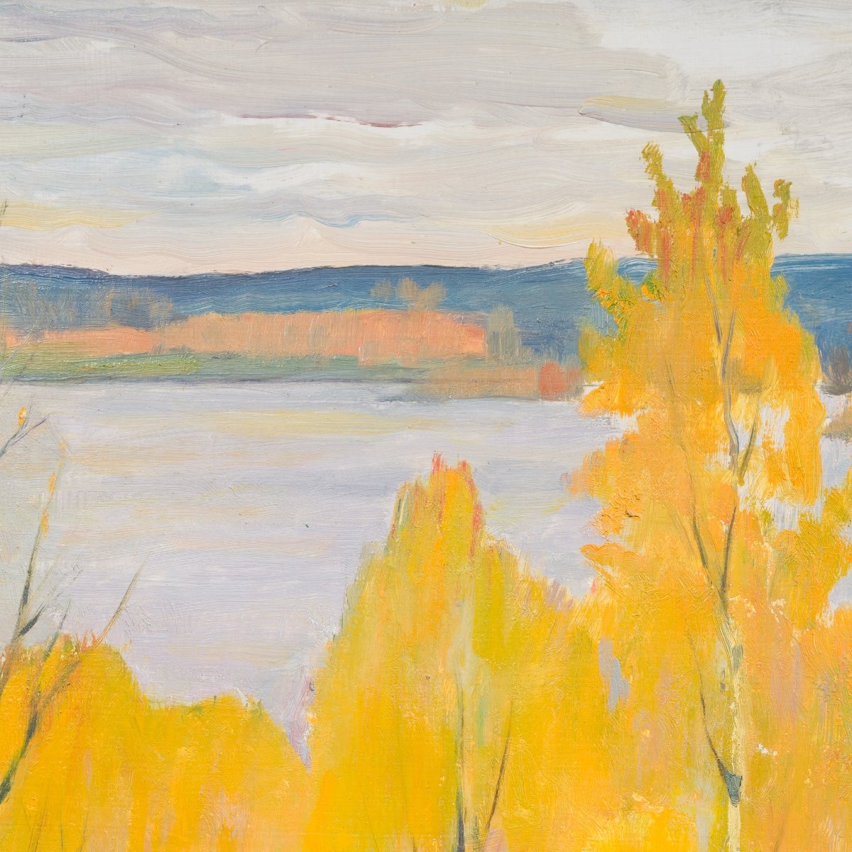 Ture Ander (1881-1959) - Autumn At Lake Racken, 1951-photo-4