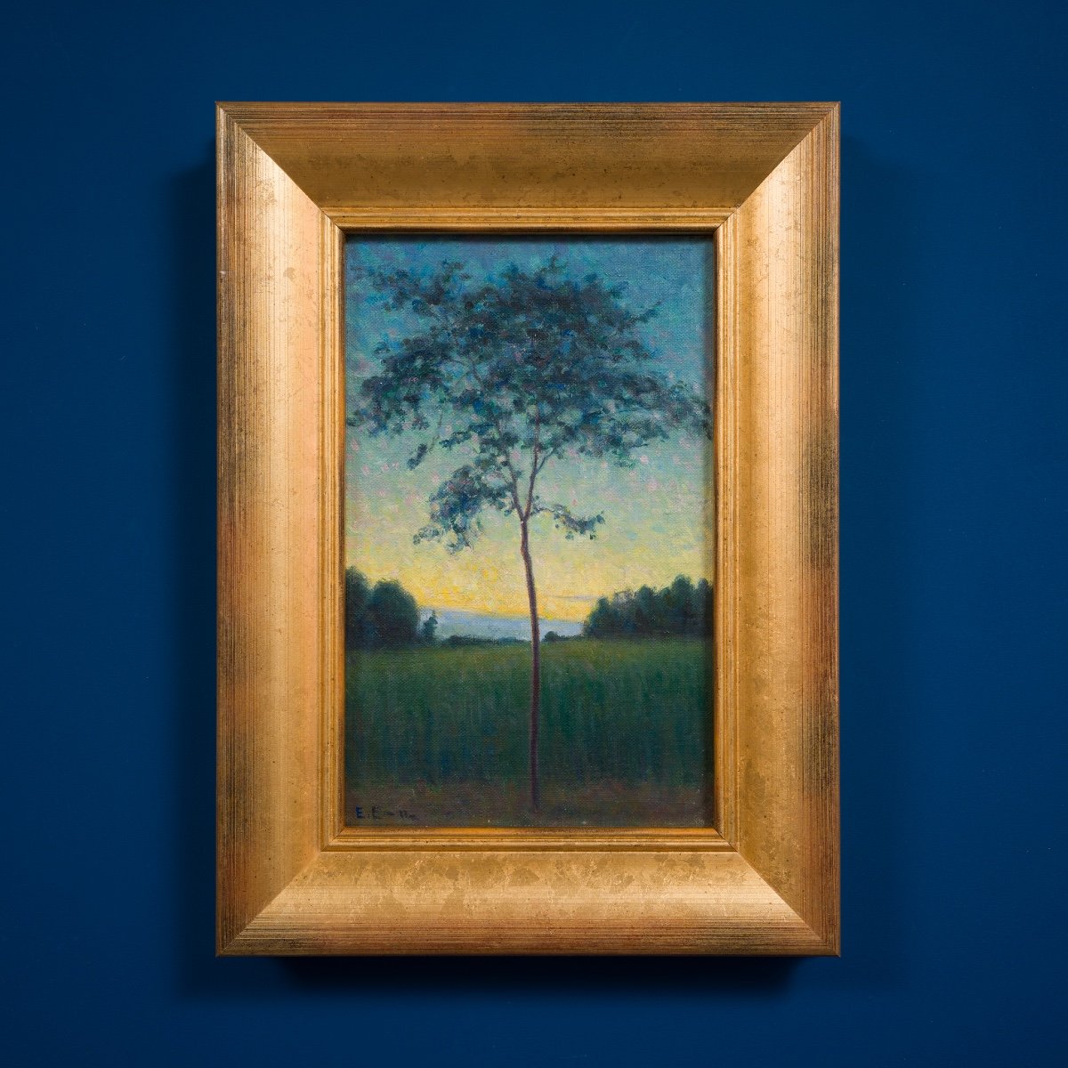 Elias Erdtman (1862-1945) - Sunset Over The Field-photo-1